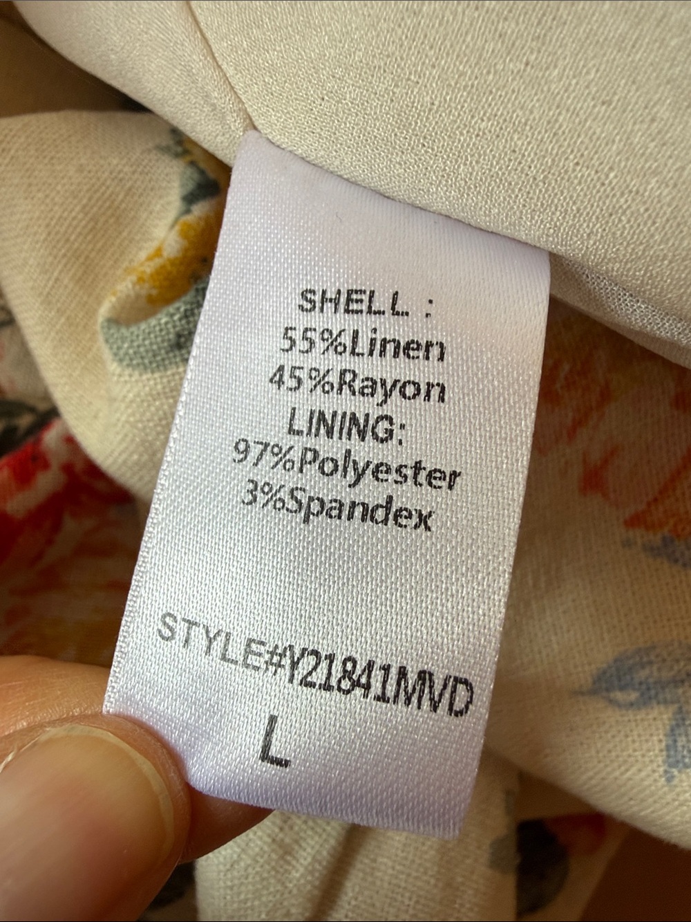 NWT Linen Blend Floral Skirt - Picture 8 of 9
